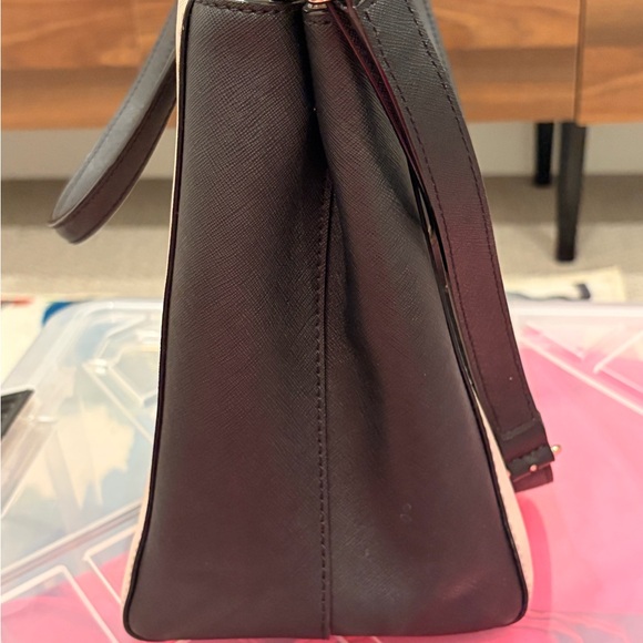 kate spade Blush Pink and Black Saffiano Satchel - Picture 8 of 9